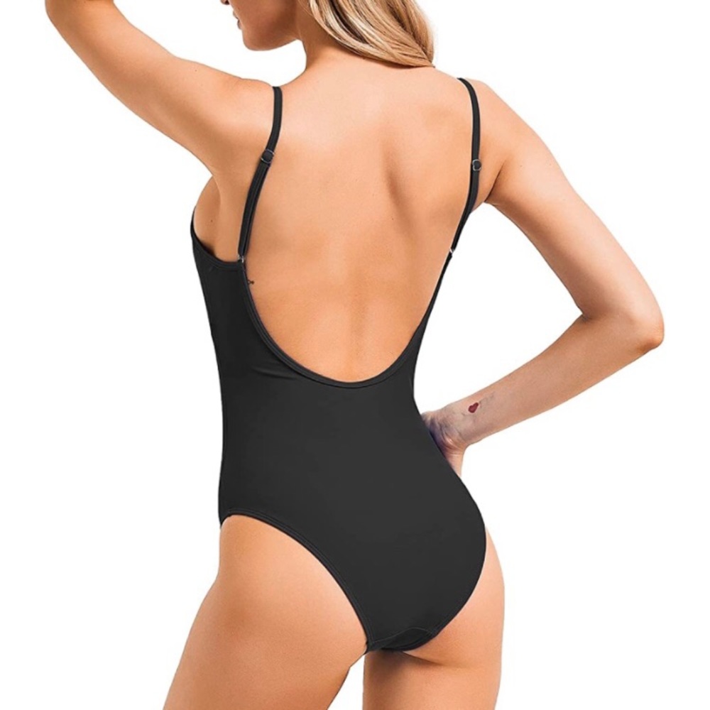 One Piece Swimsuit- Black , Medium - Picture 3 of 7